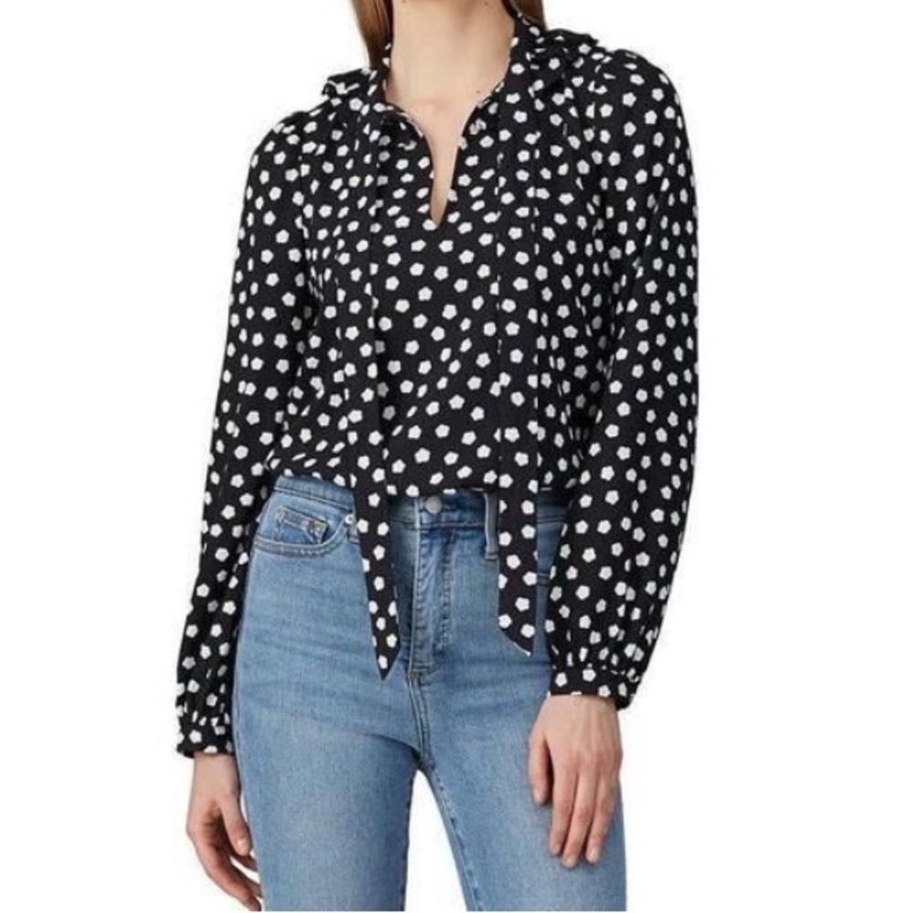 Kate Spade Black and White Polka Dot Blouse cloud dot small